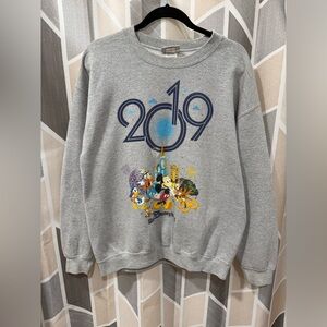 Disney 2019 Graphic Crewneck Sweater - Gray